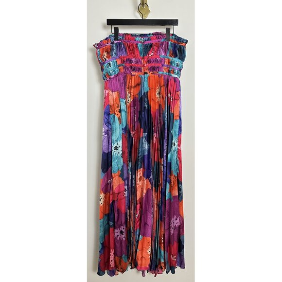 HUTCH Sabina Floral Tiered Plissé Gown in Multi Size US 12 - Picture 6 of 10